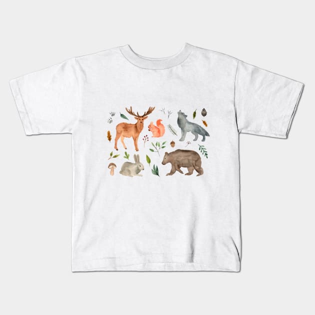 forest team Kids T-Shirt by alenaganzhela